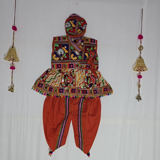 Cross Multicolor Leheriya Bandhani